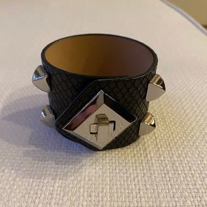Vince Camuto black leather cuff